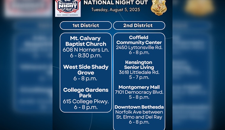 Montgomery County Police Host National Night Out to Strengthen Community Bonds