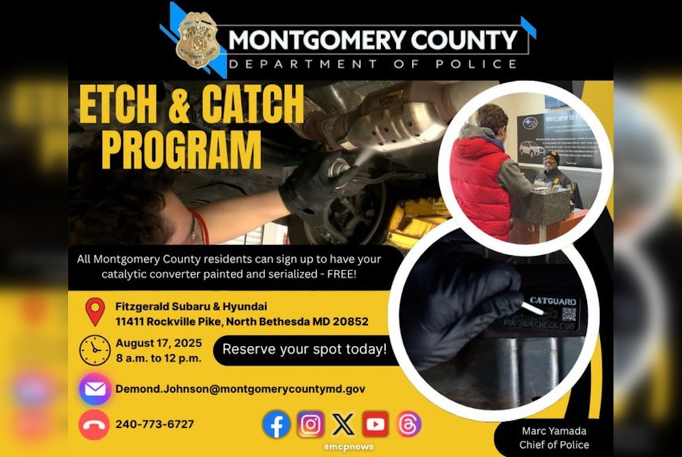 Montgomery County Police Launch "Etch & Catch" to Combat Catalytic Converter Theft