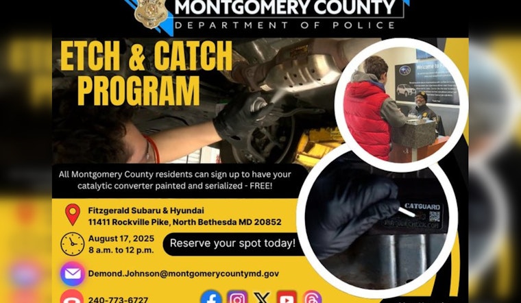 Montgomery County Police Launch "Etch & Catch" to Combat Catalytic Converter Theft