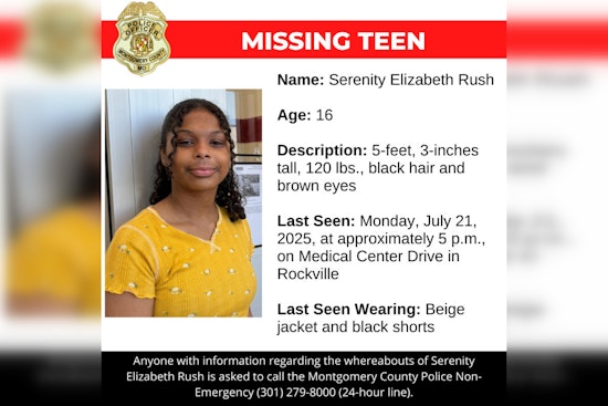 Montgomery County Police Request Public Aid in Search for Missing Teen Serenity Rush