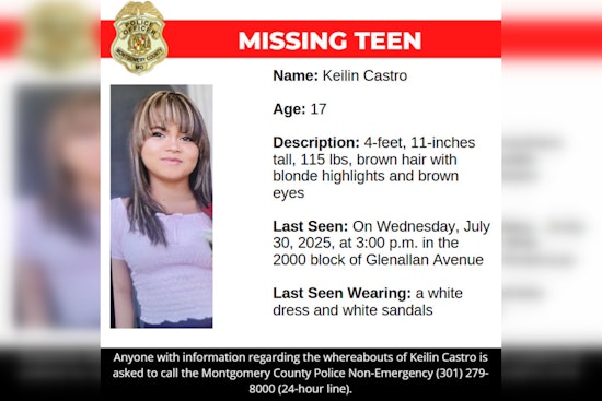 Montgomery County Police Seek Public Help in Search for Missing Teenager Keilin Castro