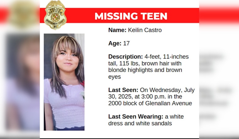 Montgomery County Police Seek Public Help in Search for Missing Teenager Keilin Castro