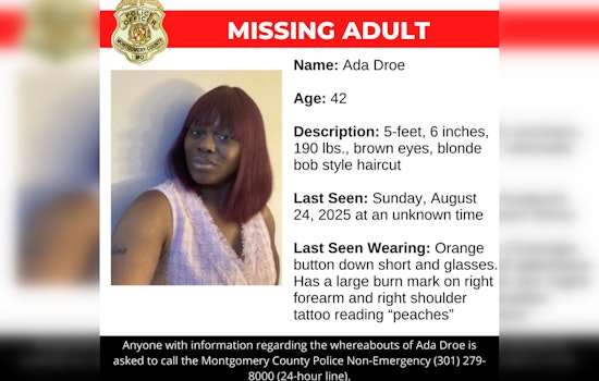 Montgomery County Police Seek Public's Help in Search for Missing Resident Ada Droe