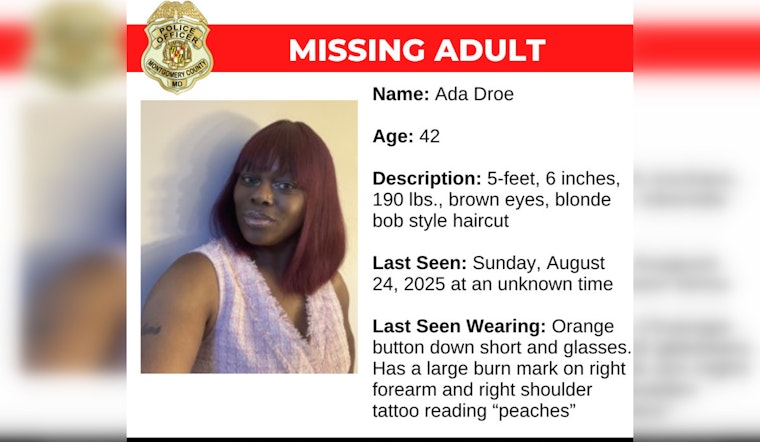 Montgomery County Police Seek Public's Help in Search for Missing Resident Ada Droe