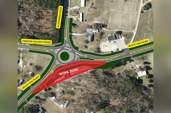New Roundabout at White Oak Intersection Set to Open August 26 in Garner, Bringing Traffic Pattern Changes