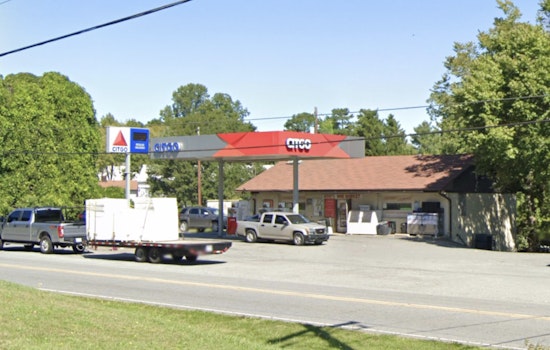 No Injuries as Car Carrier Gets Wedged Under Gas Station Awning in Northwest Charlotte