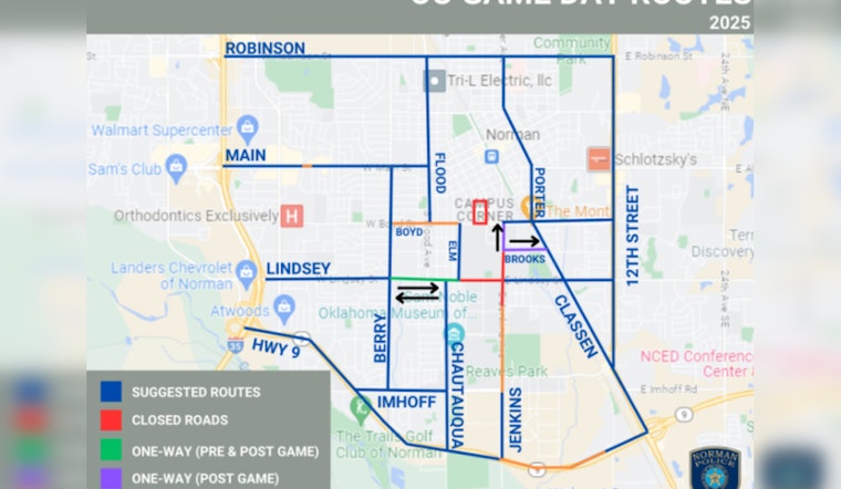 Norman PD Unveils Traffic and Parking Plan for Upcoming OU Football Home Games