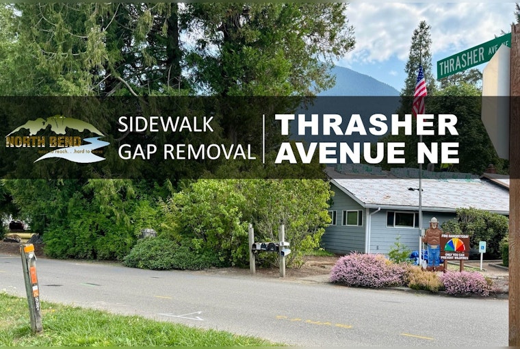 North Bend to Begin Sidewalk Gap Removal on Thrasher Avenue NE