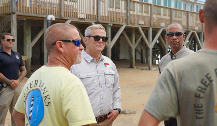North Carolina Governor Stein Surveys Damage in Dare County Following Hurricane Erin