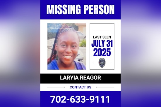 North Las Vegas Police Seek Public's Help in Locating Missing 19-Year-Old Laryia Reagor