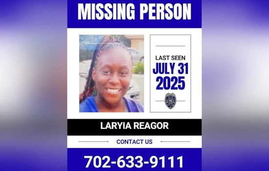North Las Vegas Police Seek Public's Help in Locating Missing 19-Year-Old Laryia Reagor