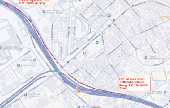 Oahu Faces Extended Nighttime Closures on H-201 Moanalua Freeway Through August