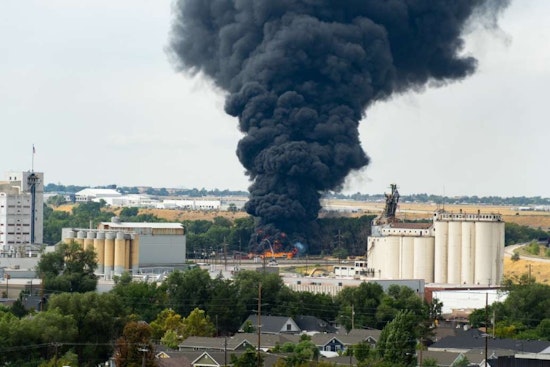 Ogden Fire Crews Extinguish Railyard Blaze, No Injuries Reported as Black Smoke Overshadows City