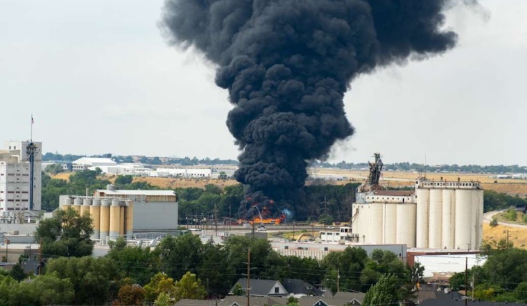 Ogden Fire Crews Extinguish Railyard Blaze, No Injuries Reported as Black Smoke Overshadows City