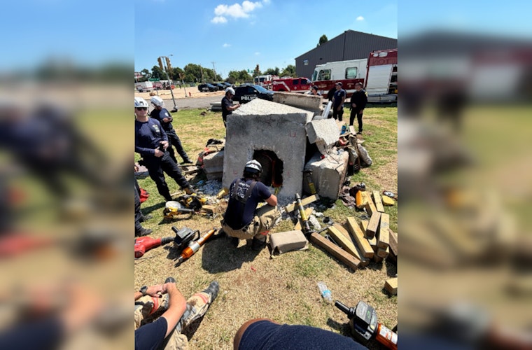 Oklahoma City Urban Search and Rescue Team Conducts Intensive Building Collapse Drill