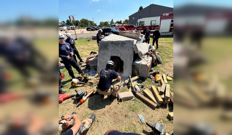 Oklahoma City Urban Search and Rescue Team Conducts Intensive Building Collapse Drill