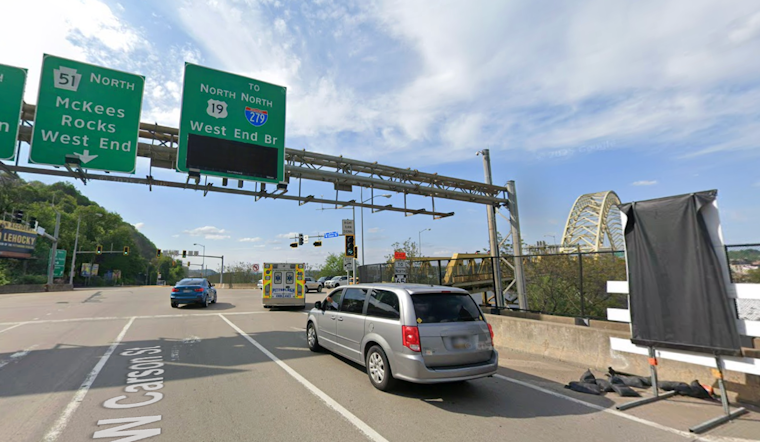 Overturned Dump Truck Causes Major Delays on Route 51 Near Pittsburgh's West End Bridge