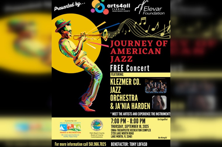 Palm Beach County and Elevar Foundation to Host Free 'Journey of American Jazz' Concert
