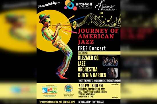 Palm Beach County and Elevar Foundation to Host Free 'Journey of American Jazz' Concert