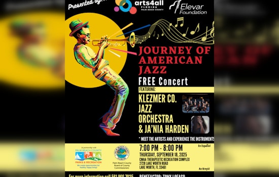 Palm Beach County and Elevar Foundation to Host Free 'Journey of American Jazz' Concert