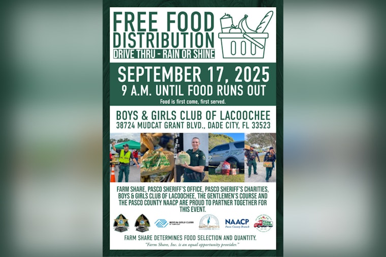 Pasco Sheriff's Office Teams Up with Local Groups for Free Food Distribution Event in Lacoochee