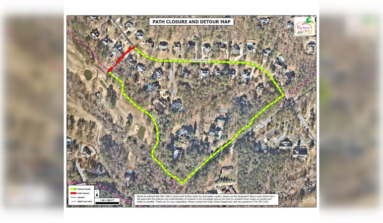 Peachtree City Announces Temporary Road Closure in Planterra Ridge Subdivision for Gate Installation