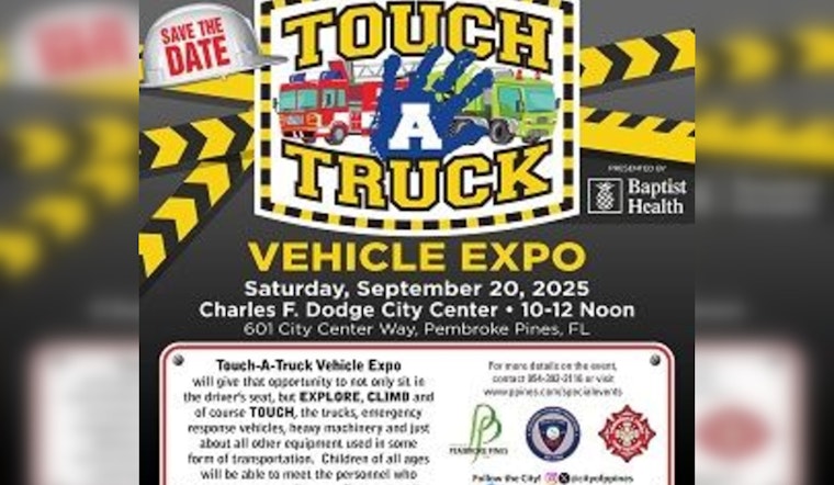 Pembroke Pines Gears Up for Touch-A-Truck Vehicle Expo Hosted by Baptist Health at Charles F. Dodge City Center