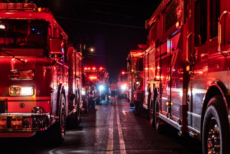 Philadelphia Firefighters Quell Massive Five-Alarm Blaze at Tacony Automotive Warehouse