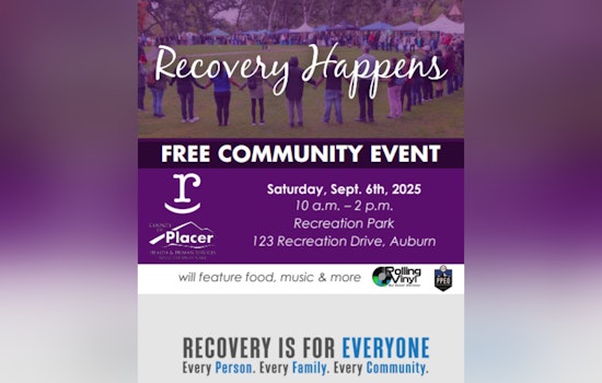 Placer County’s Recovery Happens Event on September 6 in Auburn
