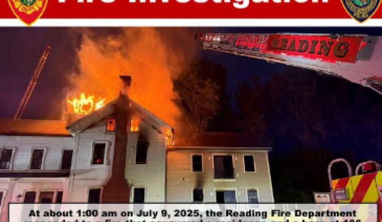 Reading Authorities Suspect Arson in Devastating Summer Ave Blaze, Seek Public's Help