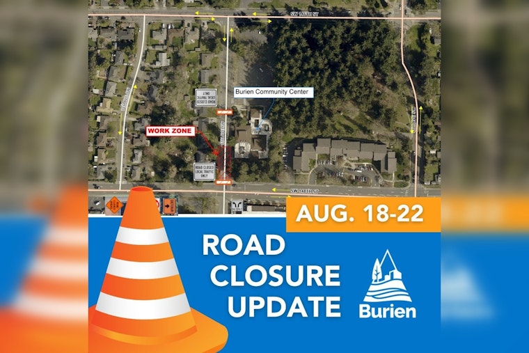 Road Closure Alert, Burien's 6th Avenue SW Shuts Down for Utility Installation Next Week