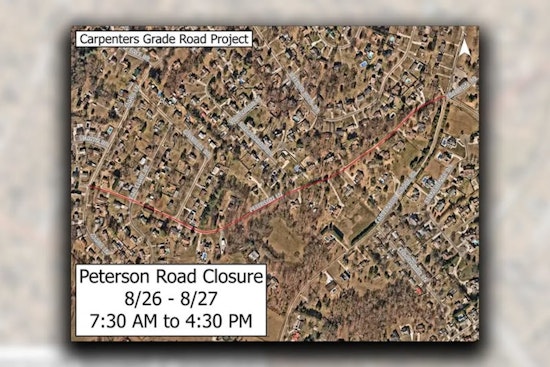 Peterson Lane Shut Down for Maryville Infrastructure Improvements August 26-27