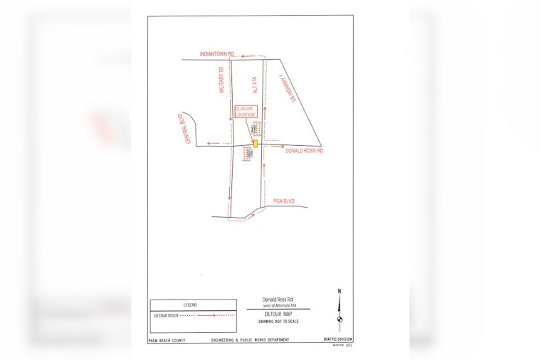 Road Closures and Detours Planned for Jupiter and Palm Beach Gardens Due to Railroad Maintenance