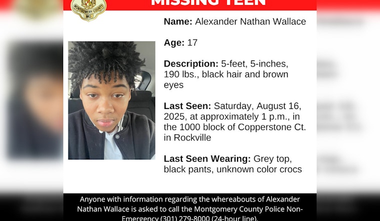 Rockville Teen Alexander Wallace Missing, Montgomery County Police Appeal for Public Assistance