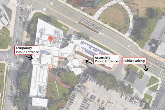 Rockville's Stella Werner Council Office Building Reopens Upgraded Second-Floor Entrance and Adds New Amenities