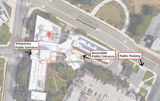 Rockville's Stella Werner Council Office Building Reopens Upgraded Second-Floor Entrance and Adds New Amenities