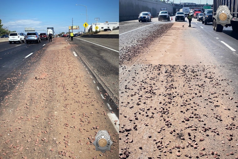 Rocky Road Ahead: Quick Response by Denver Teams Clears I-25 Obstruction Near Alameda