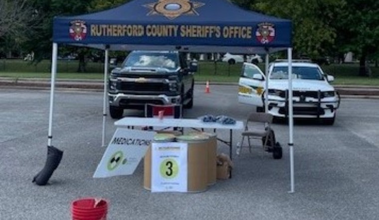 Rutherford County Collects Over 170 Pounds of Prescription Meds to Protect Health and Environment