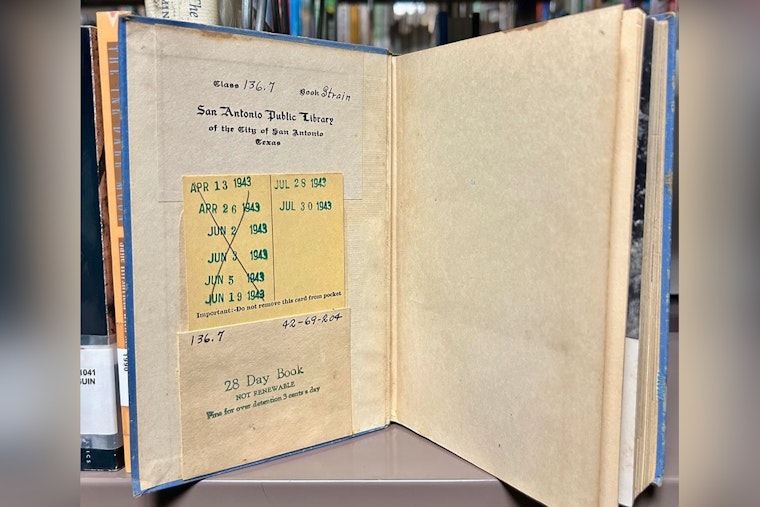 San Antonio Public Library Receives Book 82 Years Overdue and Charges No Late Fees