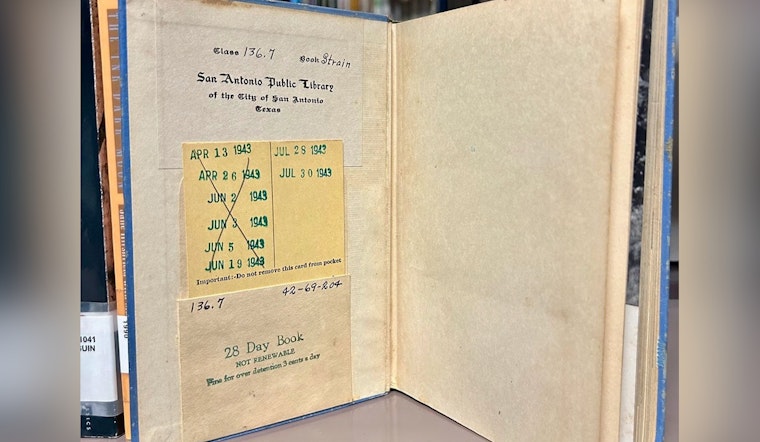 San Antonio Public Library Receives Book 82 Years Overdue and Charges No Late Fees