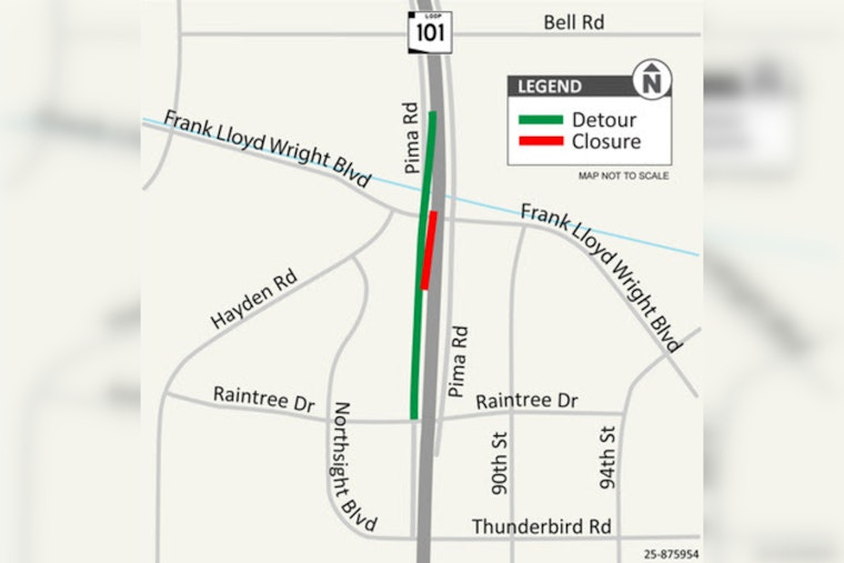 Scottsdale's Loop 101 Expansion, Final Ramp Closure at Raintree Drive Begins September 2
