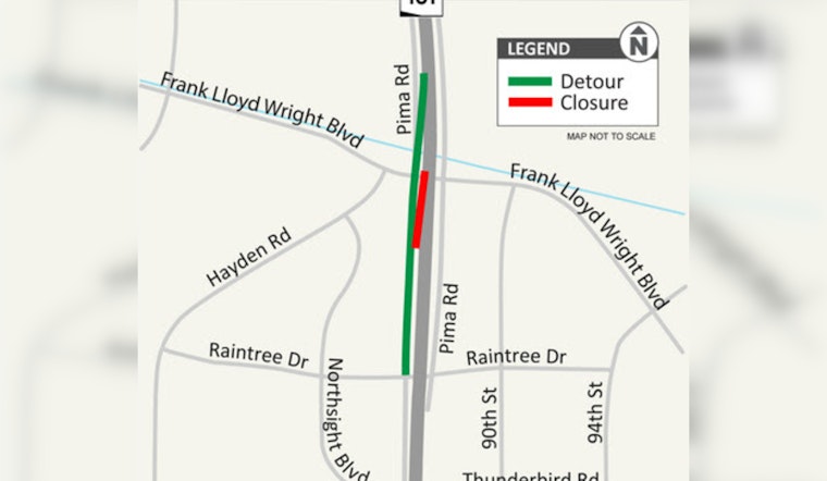 Scottsdale's Loop 101 Expansion, Final Ramp Closure at Raintree Drive Begins September 2