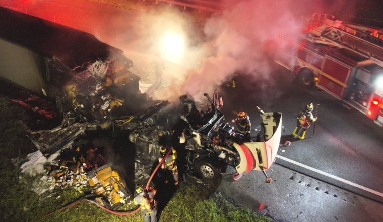 Semi-Truck Fire on I-4 in Longwood Causes Major Traffic Delays During Morning Commute