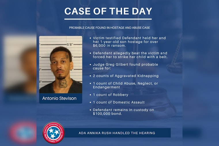 Shelby County Mother Testifies Being Held Hostage with Toddler, Suspect Charged with Aggravated Kidnapping and Child Abuse