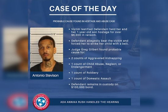 Shelby County Mother Testifies Being Held Hostage with Toddler, Suspect Charged with Aggravated Kidnapping and Child Abuse