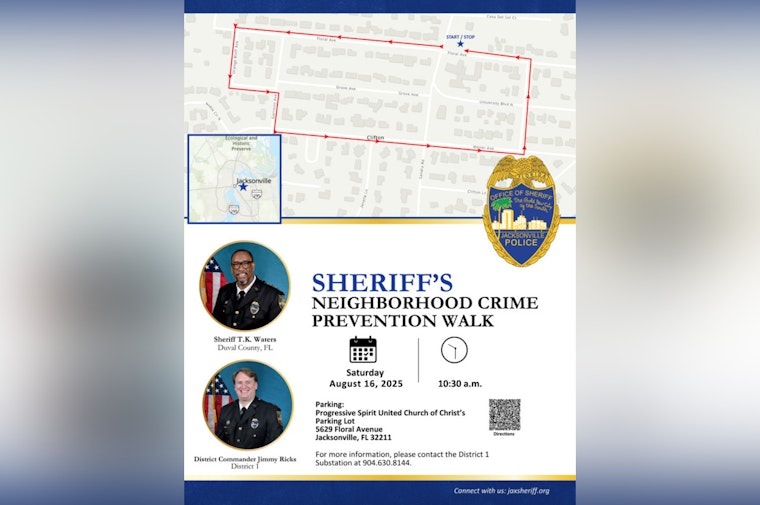 Sheriff T.K. Waters to Lead Community Engagement Walk in Jacksonville's Clifton Neighborhood