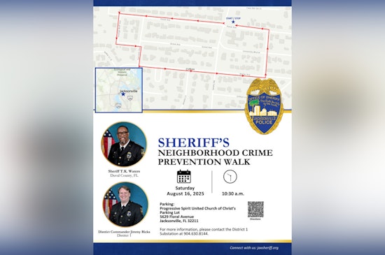 Sheriff T.K. Waters to Lead Community Engagement Walk in Jacksonville's Clifton Neighborhood