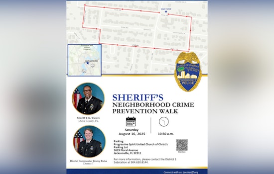Sheriff T.K. Waters to Lead Community Engagement Walk in Jacksonville's Clifton Neighborhood