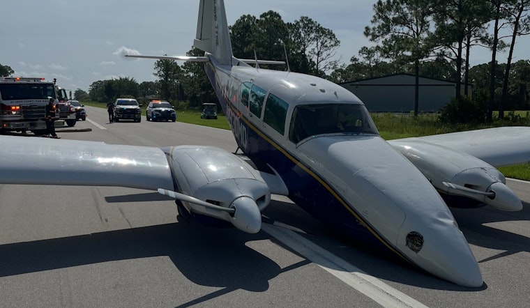 Skilled Pilot Makes Safe Emergency Belly Landing on St. Lucie County Street After Gear Failure