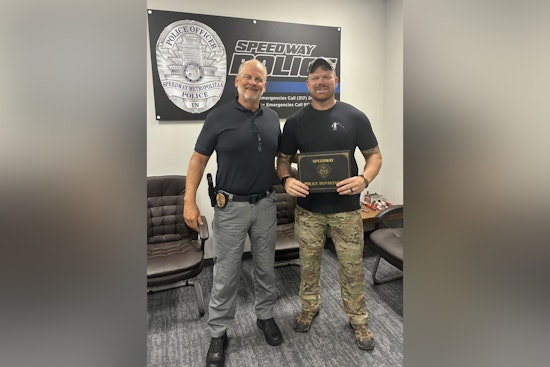 Speedway Sgt. May Honored with Lifesaving Award for Heroic Overdose Intervention
